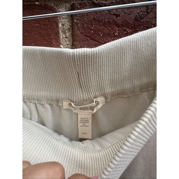 Eileen Fisher $168 Cozy Velour Knit Jogger Pants Luxury chalk Medium - Picture 4 of 10